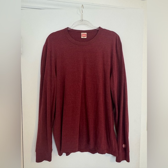 HOMAGE Deep Red Long Sleeve Tee - Picture 1 of 4